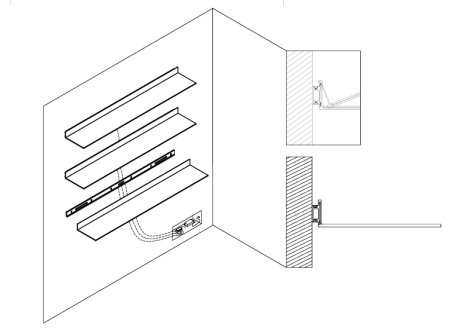 Shelf krytky montážního profilu černý mat