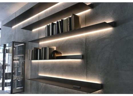 Shelf krytky montážního profilu černý mat