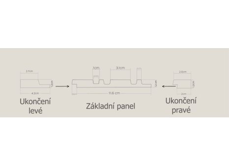 Obkladové lamely MILO ořech 2,7 m