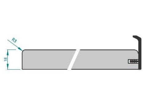 Dvířka jednostranný vysoký LESK bílá - tvar UKS-10