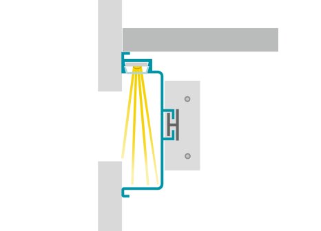 LED profil pro bezúchytkové dveře C - délka 4100 mm černá mat