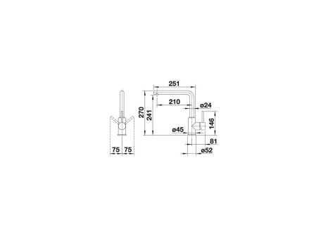 Blanco TIPO 45 S Compact + MILA chrom