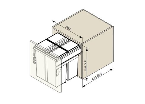 EVO sorter 580 50/2 2x40L antracit