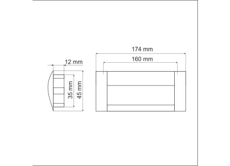 Úchytka Maluka zápustná černá matná
