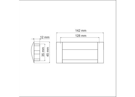 Úchytka Maluka zápustná černá matná