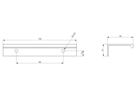 úchytka profilová Lucata hliník
