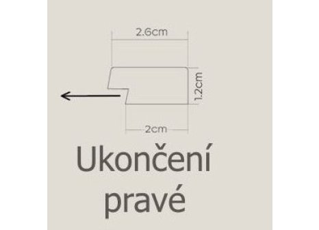 Obkladové lamely MILO zlatý - ukončovací lamely