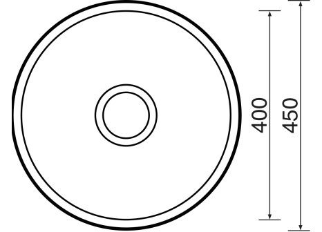 Sinks ROUND 450 matný 0,6 mm