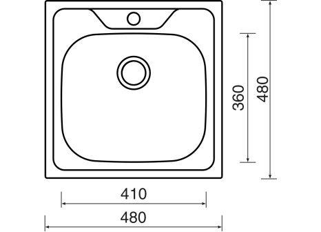 Sinks CLASSIC 480 matný 0,6 mm