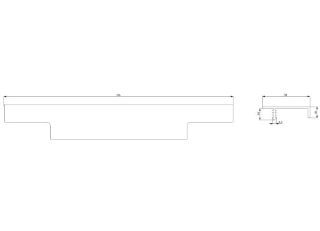 Úchytka narážecí Ramara imitace nerezi
