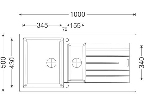 Sinks PERFECTO 1000.1