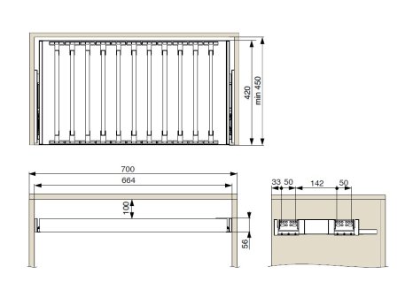 Šatní rám s věšákem na kalhoty a dotlumením antracit
