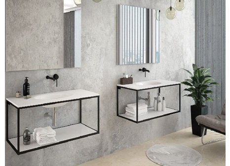 K20 systém nástěnná police černý mat