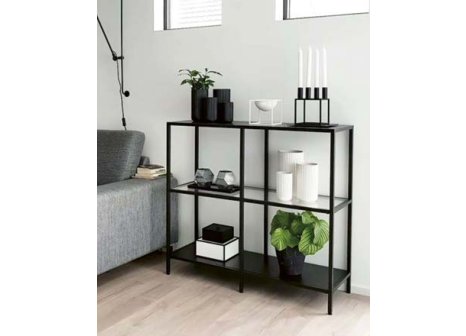 K20 systém nástěnná police černý mat