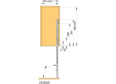 KESSEBÖHMER- Comfort boční rám + držák čela 90°