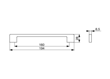 Úchytka NAKANA černá matná