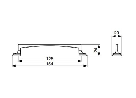 Úchytka Agnes přírodní bronz