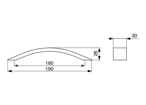 Úchytka Malada eloxovaný hliník