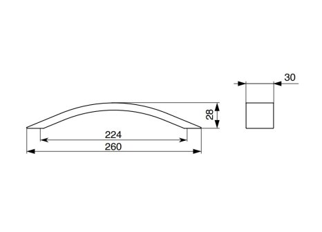 Úchytka Malada eloxovaný hliník