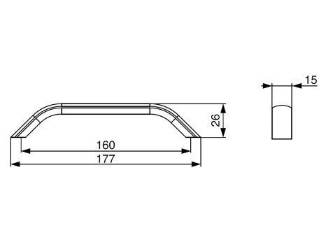 Úchytka Marca eloxovaný hliník