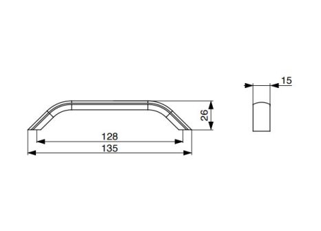 Úchytka Marca imitace nerezi