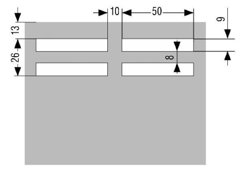 Typy výseků do plastového soklu