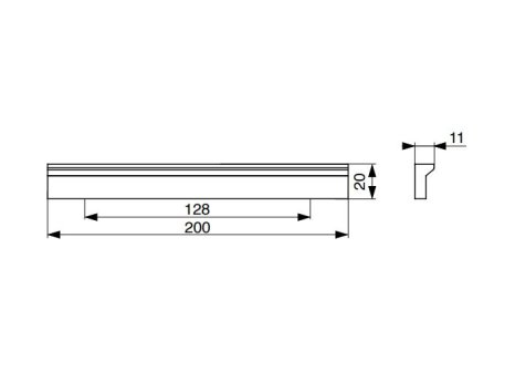 Úchytka Diana imitace nerezi