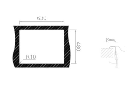 Sinks OKIO 650 matný 0,6 mm