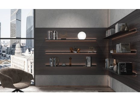 Shelf krytky policového profilu černý mat