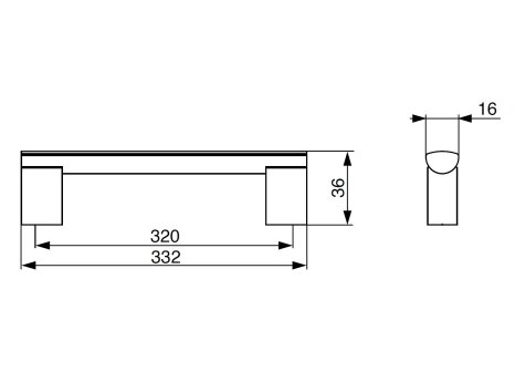 Úchytka Porta eloxovaný hliník