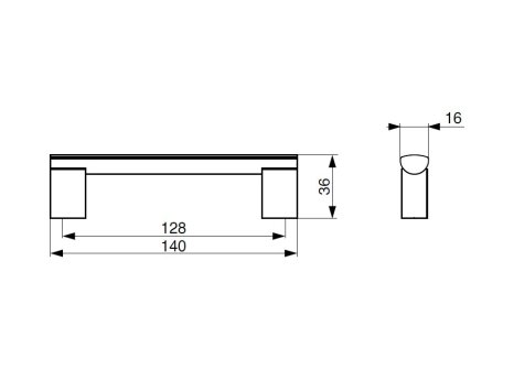 Úchytka Porta nikl broušený