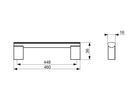 Úchytka Porta nikl broušený