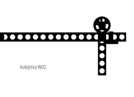 ROC DESIGN - horní kolejnice W02 ocel černá mat