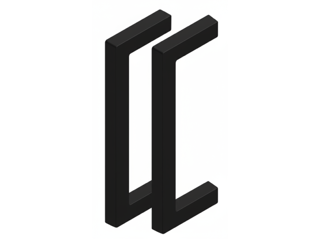 Úchytka samolepící pro skleněné dveře černá