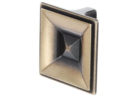 Knopka Elvira rustikální broušený bronz 40 x 40 mm
