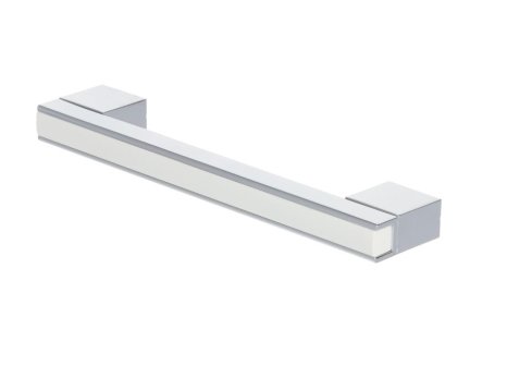 Úchytka Verona lesklý chrom / matná bílá - 128 mm