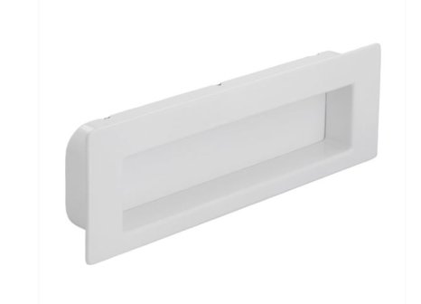 Úchytka EDA zápustná - Bílá lesklá