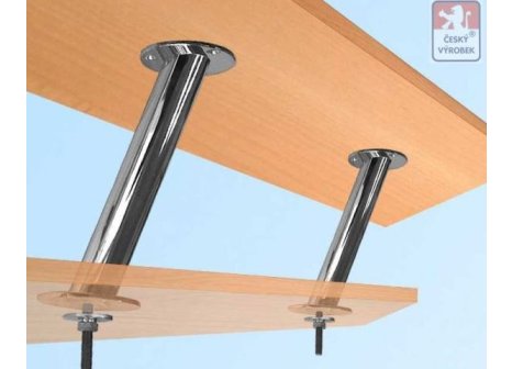 Podpěra barového pultu pr.38mm rovnoběžná zlatá metalíza