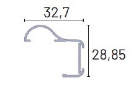 Alu-line úchytková lišta 2,7 m Niké 18 mm