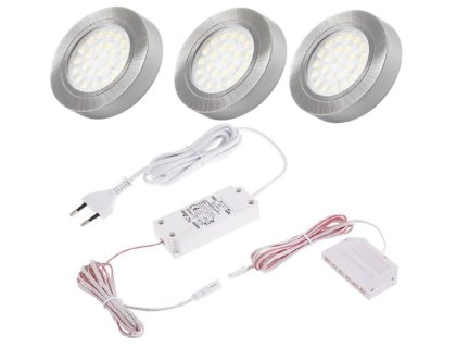 LED sada 3 světel OVAL hliník