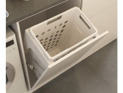 Prádelní výklopný koš 450 mm 35 L bílý