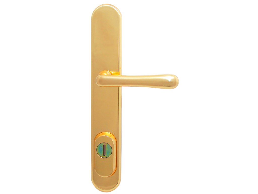 Element bezpečnostní kování K1 klika/koule lesklá mosaz