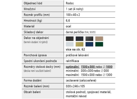 Stolová podnož NYRA