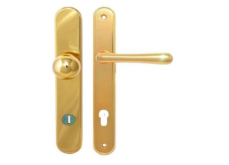 Element bezpečnostní kování klika/koule broušený chrom - 72 mm