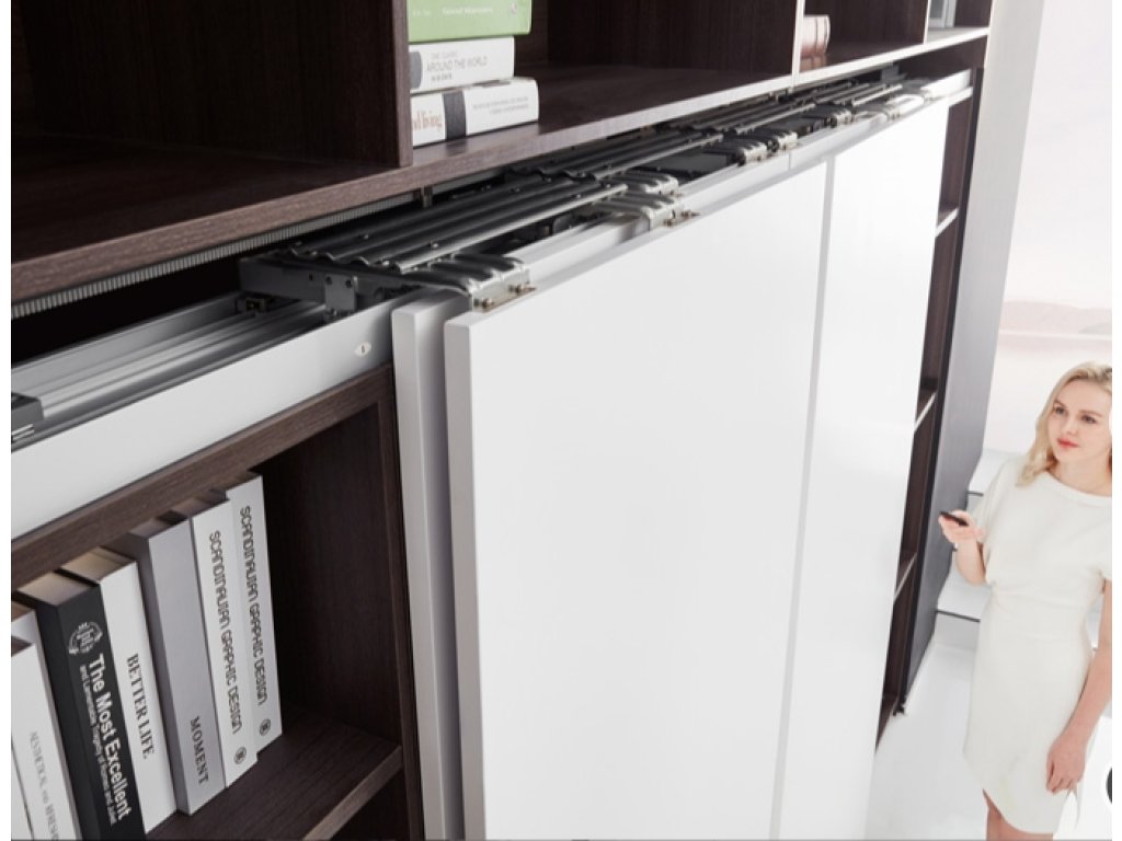 Cemux In Line XL skříňové naložené dveře v jedné rovině 2051-2450mm,v.2400mm, 80 kg s tlumením