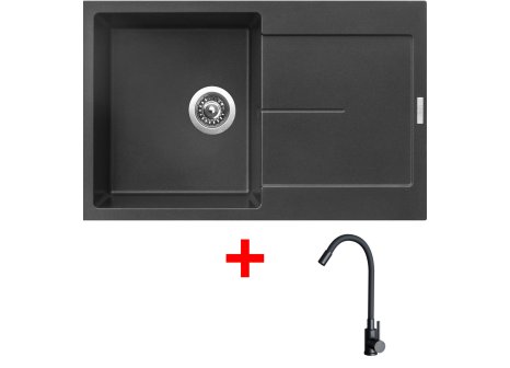 Set Sinks ULTIMA 790 + baterie ELASTA černá matná
