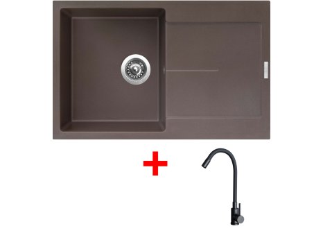 Set Sinks ULTIMA 790 + baterie ELASTA černá matná