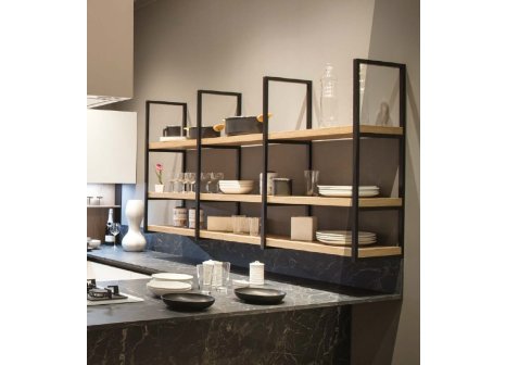 K20 systém komínový policový regál černý mat