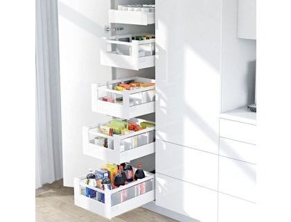 Cemux kování pro potravinovou skříň A Box sklo bílý modul 450 mm