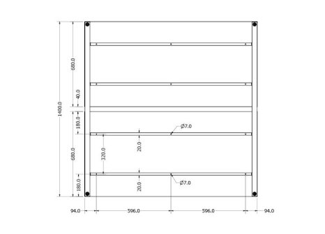 Stolová podnož MAIA TWIN